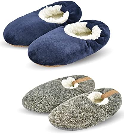 Panda Bros Men’s Slipper Socks, Soft Warm Non-Slip Indoor House Slippers by Panda+Bros