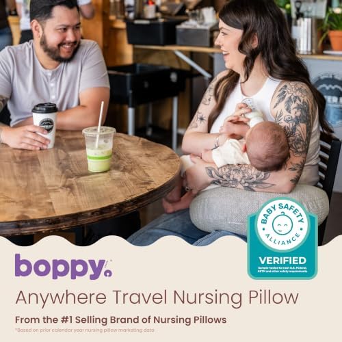 Boppy Anywhere Travel Nursing Pillow, Compact Breastfeeding Support Pillow - Image 2