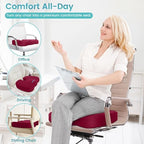 Gel Seat Cushion, Cooling Memory Foam Cushion for Office Chair, Red - Image 6