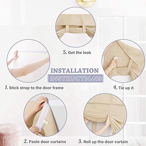 RYB HOME 2 Panels French Door Window Curtains for Front Glass Door - Image 2