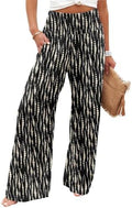 Angerella Womens Elastic High Waisted Palazzo Pants Casual Wide Leg Long Lounge Pant Trousers with Pocket by Angerella