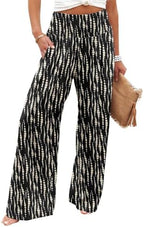 Angerella Womens Elastic High Waisted Palazzo Pants Casual Wide Leg Long Lounge Pant Trousers with Pocket by Angerella