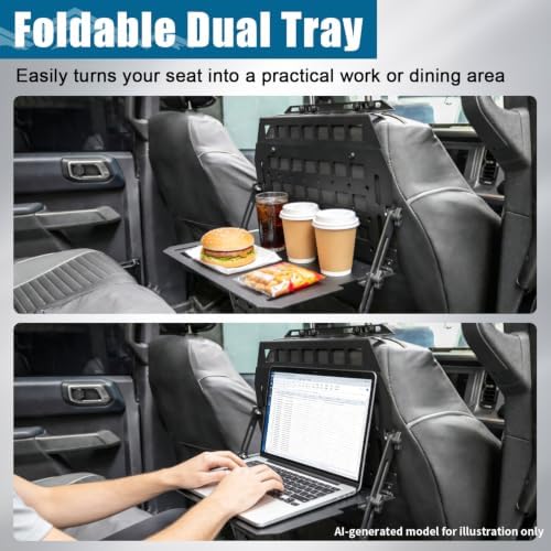 Car Backseat Rigid MOLLE Panel Seat Back Tactical Organizer Storage Mount - Image 4