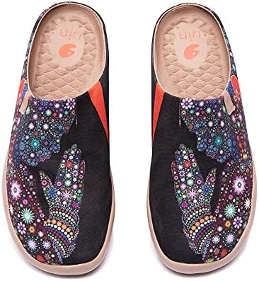 UIN Slipper Woman Travel Art Painted Shoes Wide Toe Casual Home Slip On Mules Malaga - Image 4