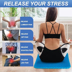 Gel Seat Cushion for Long Sitting - 20" x 20" x 1.8" (Extra Thick＆Soft) - Image 3