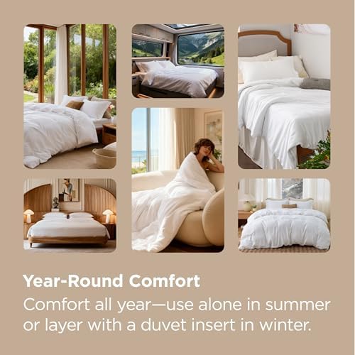 Bedsure Oversized King Duvet Cover, Soft Double Brushed Bedding Set, Grey - Image 4