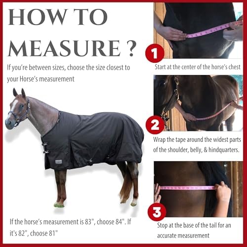 Jeffers 1680D Standard Neck Horse Turnout Blanket, 240G, 81" - Brown - Image 4