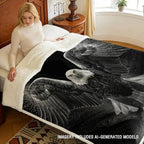 Sleepwish Bald Eagle Sherpa Blanket Powerful Animal Blanket Print Throw - Image 3