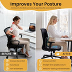 Orthopedic Cushion, Back and Seat Cushion, Car Seat Cushion, Soothe+ Cushion, Pressure Relief, Non-Slip Belt Backrest, Ergonomic Memory Foam Backrest（Gray） - Image 2