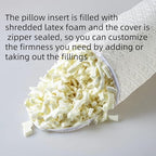 Kingnex Bolster Roll Pillow for Sleeping on Back or Side Under Knee to Relief Lower Back Pain Between Legs for Side Sleepers Cylinder Pillow with Removable Cover 20x8 - Image 3