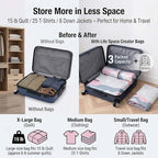 No Pump Vacuum Storage Bags,Thickened Stereoscopic No-Pump Vacuum Compression Bag,3d Compression Bags For Storage Press & Seal Large Capacity For Comforters, Blankets, Clothes & Closet (3PCS-Large) - Image 4