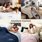 Bedsure Comforter Duvet Insert King - Bed Comforter Quilted, Beige/Grey - Image 6