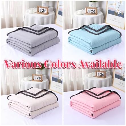 Lightweight Summer Quilt - Breathable Solid Color Comforter for Twin/Full Beds, Soft Portable Bed Cover, Cozy Quilted Home Decor for Warm Nights - Image 3