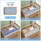 Crib Mattress Protector Viscose from Bamboo 3 Pack, 100% Waterproof Absorbent Crib Mattress Pad Cover for Baby & Toddler, Machine Washable Quilted Toddler Mattress Protector, 52''x28'' - Image 7