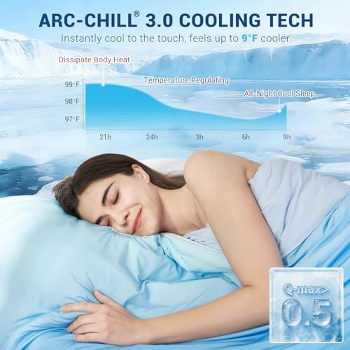 Elegear Gradient Cooling Comforter Queen Size for Hot Sleepers, 79" x 86" - Image 4