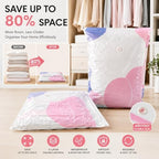 No Pump Large Capacity Vacuum Storage 3d Compression Bags 3-Sec Fast,Thickened Pump Free Stereoscopic No-Pump Compression Bag for Clothes,Travel,Beddings (M+L) - Image 3