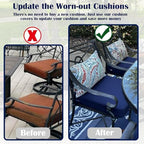 FLYMEI Patio Cushion Covers 24x22x4, Navy Blue, 4Packs - Image 5
