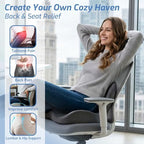 Ergonomic Seat Cushion with Lumbar Support Pillow for Office and Car - Image 2