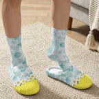 Fuzzy Slipper with Socks for Women Slip On House Slipper and Socks Set Cozy Fuzzy Slippers for Indoor - Image 3