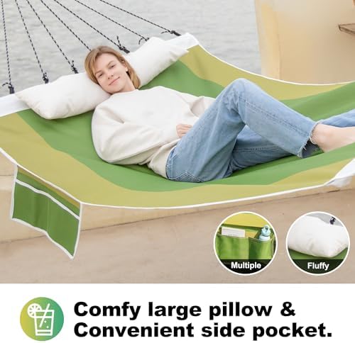GAFETE 14ft Portable 2 Person Hammock, Quick Dry Textilene, 550 lb Capacity - Image 3