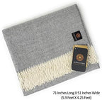 Alpaca Home - 100% Pure Baby Alpaca Eco Herringbone Sofa Throw Blanket, 71" X 51" (Grey)… - Image 3