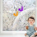 HIDBEA Window Privacy Film, 3D Stained Glass Static Cling 29.5 in x 78.7 in - Image 2