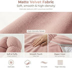 Pat. Pend. Body Pillow for Adults, 47 Inch, Soft Pastel Pink - Image 5