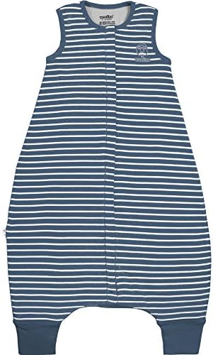 Woolino 4 Season Baby Sleep Bag with feet, Australian Merino Wool and Organic Cotton, 6-18 Months, Navy Blue by Woolino
