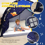 Full Bed Tent Canopy, Space Indoor Toddler Bed Tent for Kids - Image 6