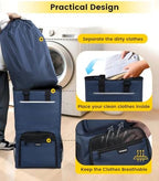 Vorspack Laundry Backpack for College Students, 2 in 1 Laundry Bag, Blue - Image 4