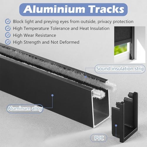 U Channel Blackout Light Blocking Strips - 4 Pack, 210cm/82.7inch, Perfect for RV, Hospital, Cinema, Hotel, Customizable Window Edge Side Tracks, Enhance Privacy and Darkness - Image 4