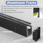 Blackout Light Blocking Strips 4 Pack, 90.6" U Channel Aluminum Window Edge Tracks for RV, Hospital, Cinema, Hotel - Customizable Black Light Block Strips - Image 4