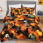 HOSIMA Halloween Watercolor Horror Quilt Queen Size with 2 Pillowcases. - Image 3