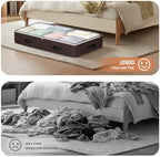 Budding Joy 6 Pack 95L Under bed Storage Containers Brown - Image 7