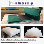 Velvet Recliner Headrest Pillow, Non-Slip Neck Support, Green - Image 5