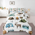 Erosebridal RV Camper Camping King Comforter Set, Hunting Deer Bear Bedding Sets for Kids Girls Boys, Lakehouse Rustic Cabin Room Bedroom Decor, Outdoor Travel Trailers Bed Set by Erosebridal