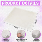 14 Pack Extra Large Purple Picnic Blanket Kit 91x71'' Outdoor Boho Rug - Image 5
