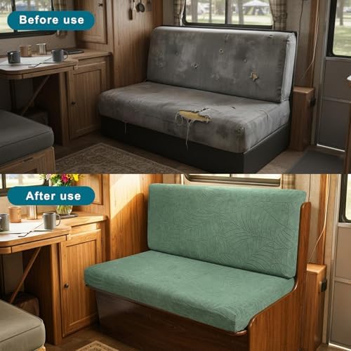 KRFOONN RV Dinette Cushion Covers Stretch Camper Cushions Cover, T3 - Image 5