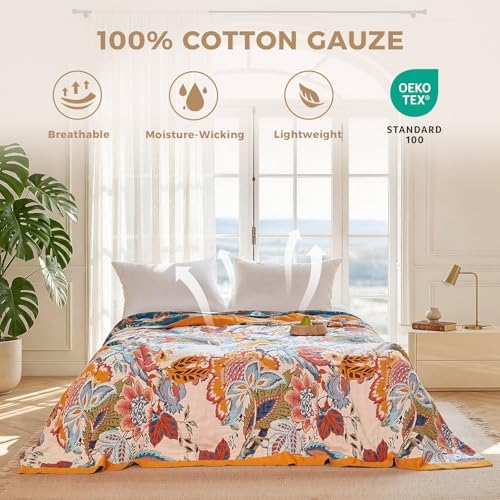 LUTBM Boho Throw Blanket for Bed 60"x80", All Season Cotton Couch Blankets - Image 2