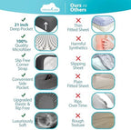 DREAMCARE King Size Sheets Set - 6 pcs Breathable Cooling Sheets King Size - Image 2