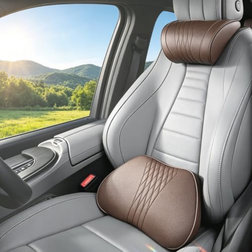 Universal Memory Foam Car Headrest Neck Pillow，Headrest*1+Backrest*1：F by SGRTNN-HiddenGemStore