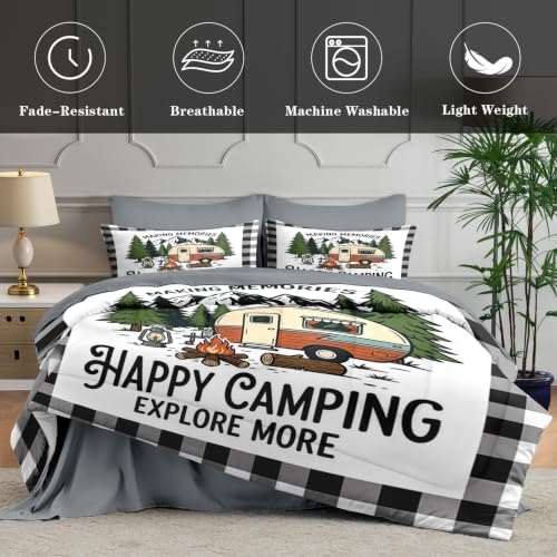 WeCozy Full Comforter Set with Sheets, 7 Pieces Rv Happy Bedding - Image 5