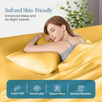 100% Pima Cotton Pillowcases – 800 Series, Ultra Soft & Cooling, Custom Size, Set of 2 – Gold, Hotel Luxury Quality, Envelope Closure, Skin & Hair Friendly - Image 4