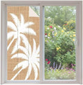 Window Privacy Film Frosted, Brown Tropical Tree Non-Adhesive Static Cling Window Tint, Summer Coastal Palm Trees Insulated Windows Frosted Films for Living Room, 35.4 x 78.7 Inches by Unknown