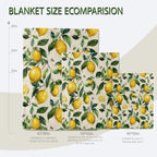 Bee Lemon Throw Blanket Soft Lightweight, Watercolor Fruit Botanical Blankets for Bedroom Living Room Sofa Office, Vibrant Animal Cozy Throws, Home Accent and Kids Girls Gifts, 50 X 60 Inch - Image 3
