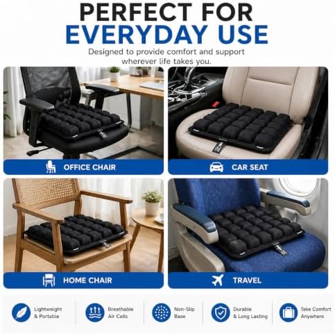 ComfyNest Inflatable Air Cell Seat Cushion for Airplane, Office Chair, Car - Image 3