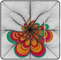 Large Foldable Picnic Blanket Abstract Print Black White 78.7x78.7 Inch by Unknown