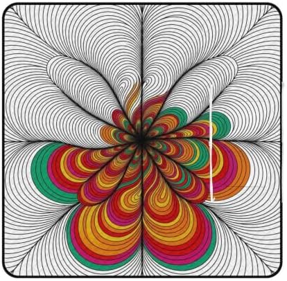 Large Foldable Picnic Blanket Abstract Print Black White 78.7x78.7 Inch by Unknown
