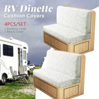 ANARACHON RV Dinette Cushion Covers, Stretch Camper Cushion Slipcovers for Travel Trailer Couch RV Booth Seat(2 Backrest Cover & 2 Bench Cover, Sun, Light Gray) - Image 4