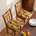 vctops 2 Pack Boho Geometric Chair Cushions with Ties U-Shaped Soft Cozy Cotton Linen Chair Pads Non Slip Seat Cushions for Indoor Dining Room and Kitchen Chairs (Yellow,18"x18") by vctops